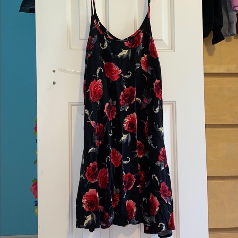 Brandy Melville black and red floral dress